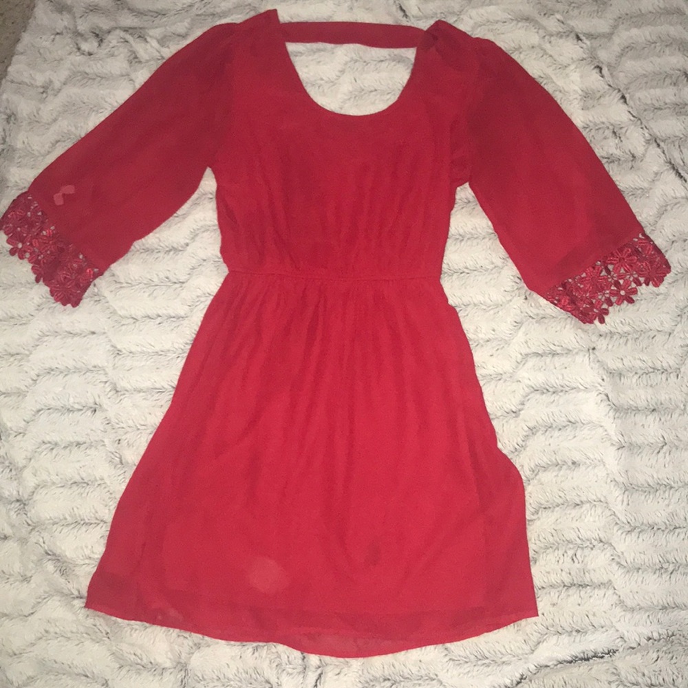 Charlotte Russe red midi dress